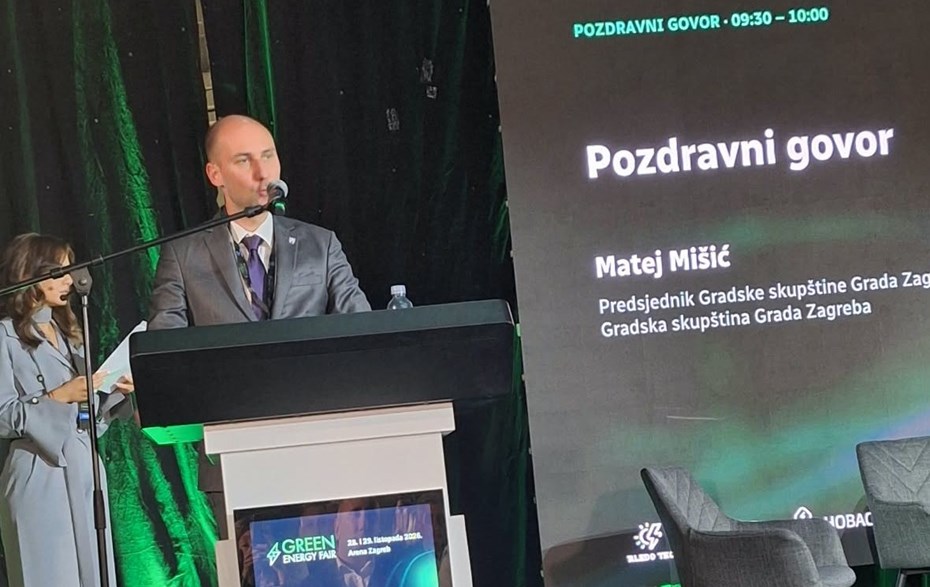 Predsjednik Gradske skupštine Matej Mišić na otvorenju ZG Green Energy Faira: „Zagreb predvodi zelenu i pametnu energetsku tranziciju“